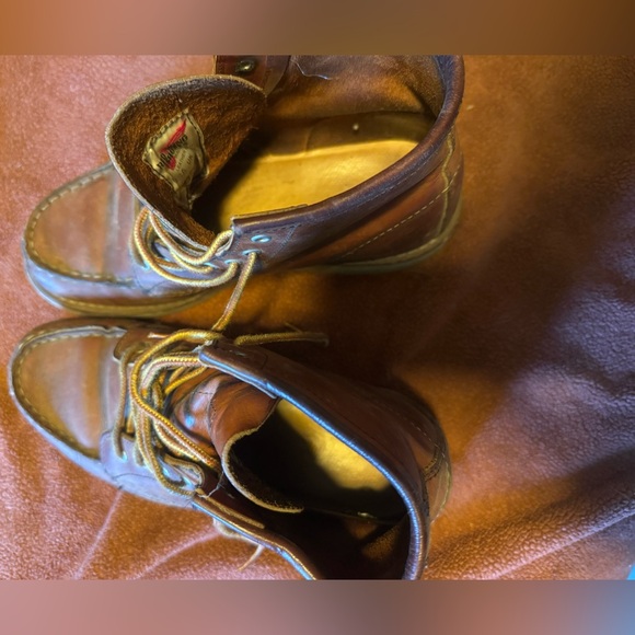 Red Wing Shoes Brown Leather Womens Moc Toe Wedge Sole 6.5 B - Picture 5 of 7